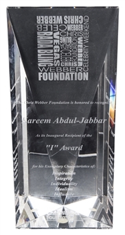 Chris Webber Foundation "I" Award Presented To Kareem Abdul-Jabbar (Abdul-Jabbar LOA)